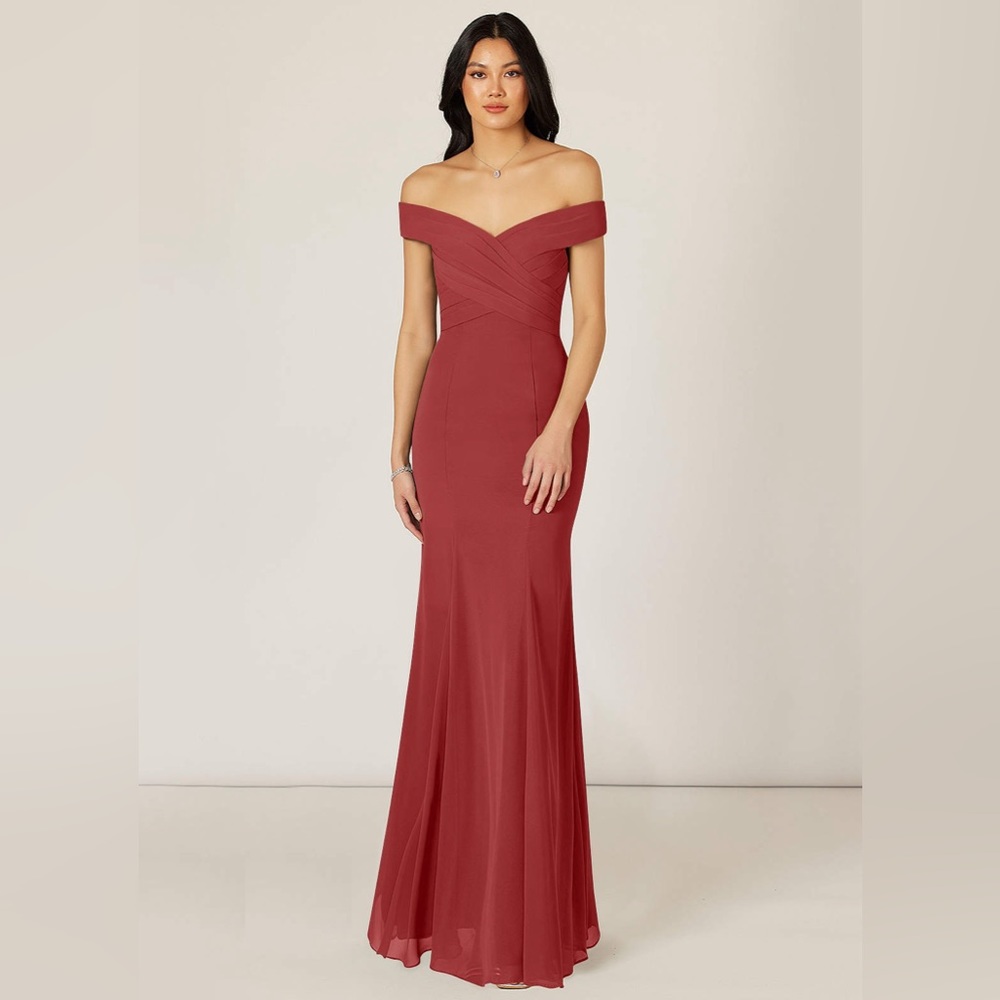 Azazie lecia dress size A10 in Rust